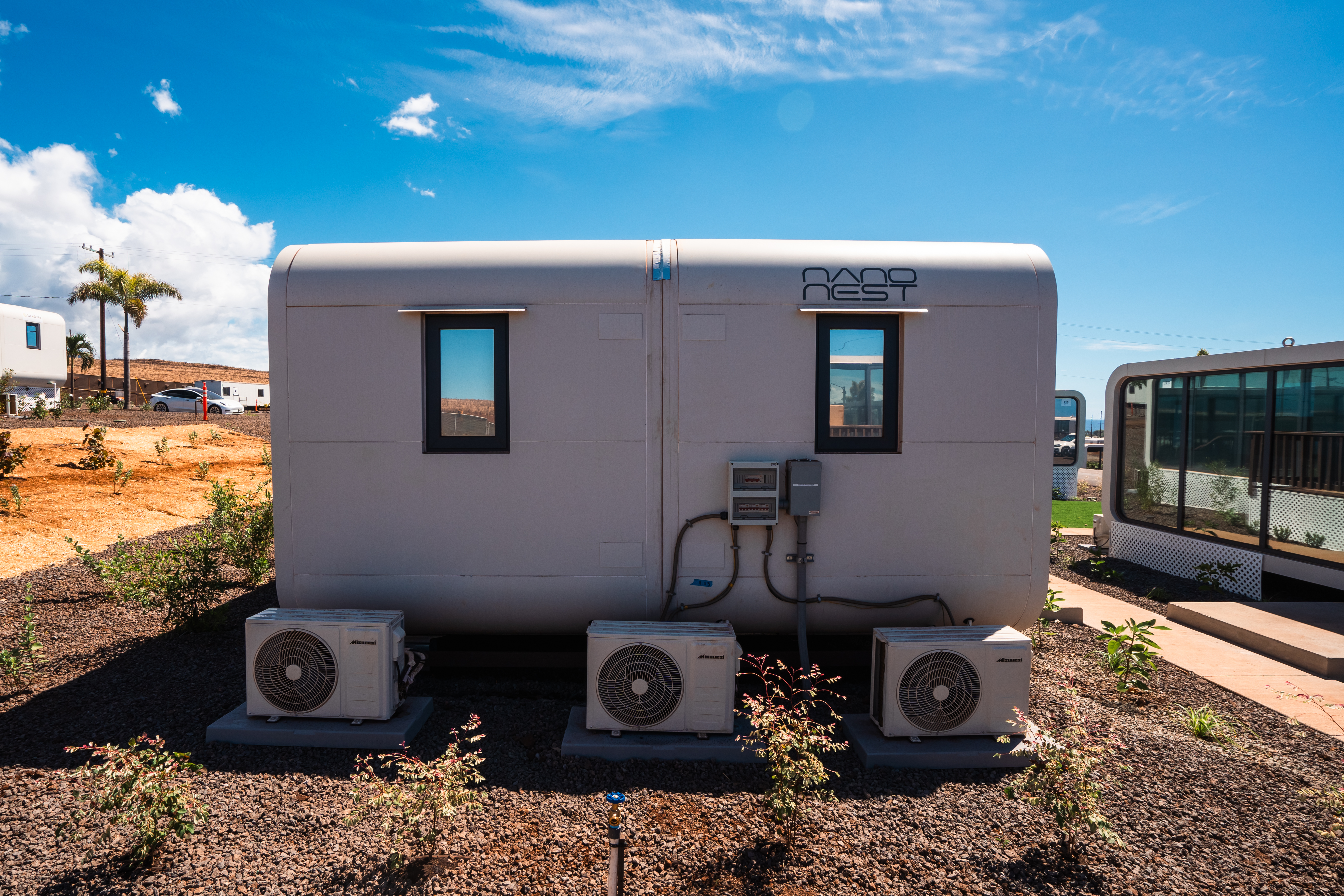 Double Unit back exterior — 3 AC units