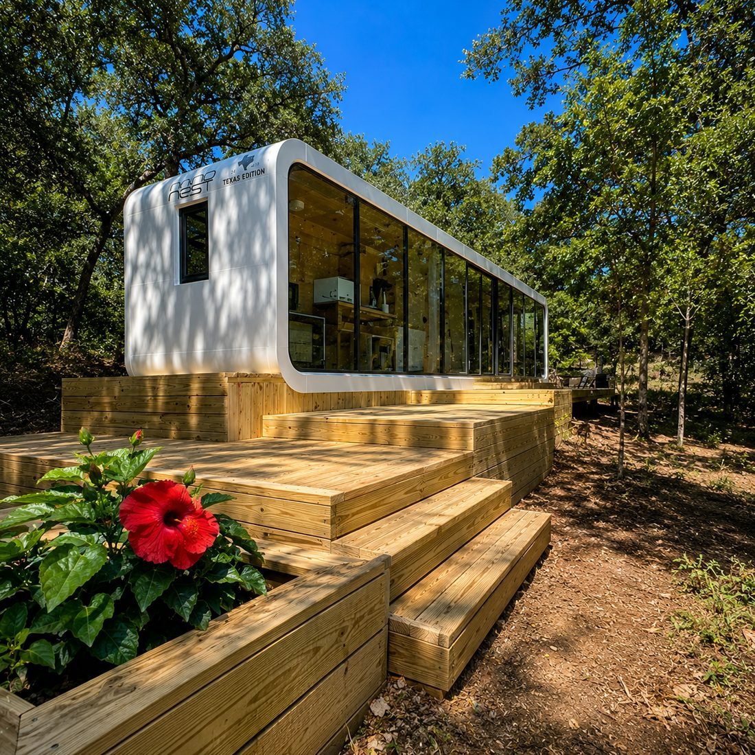 Single Unit with a fire pit at sunset